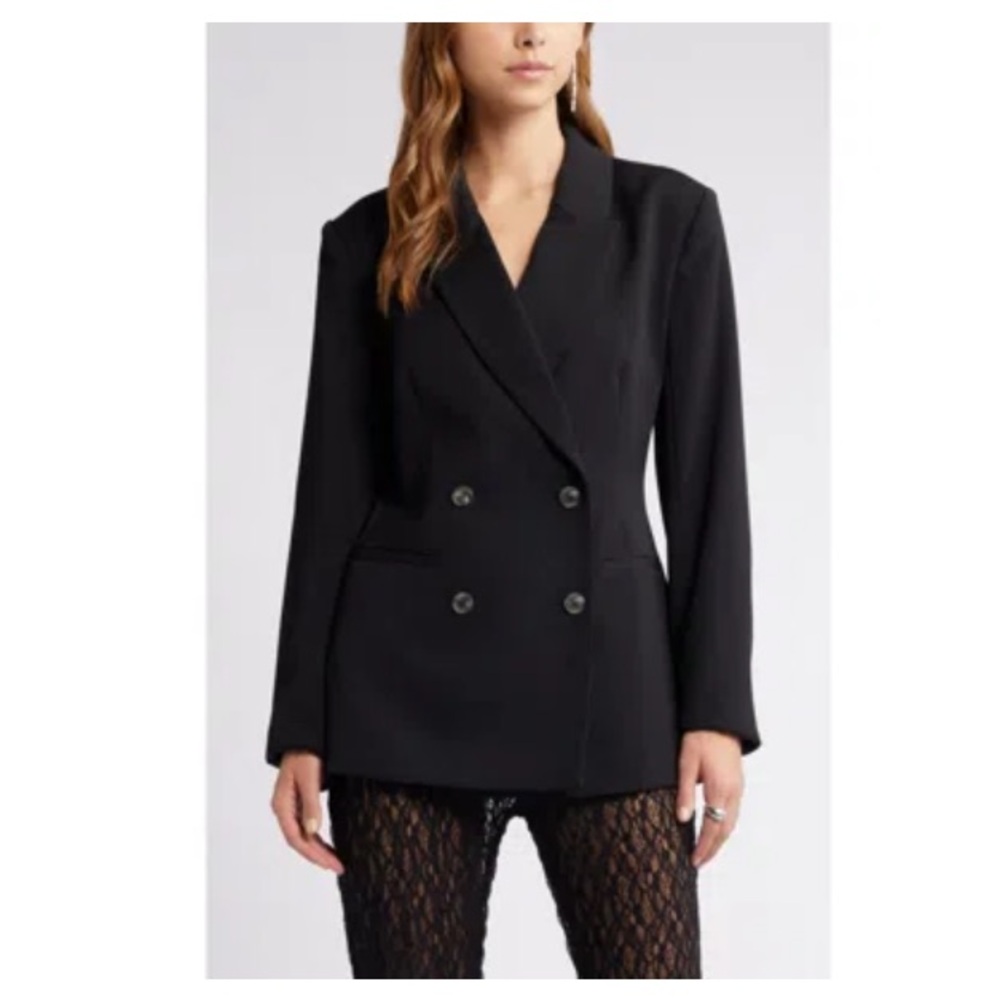 New Open Edit Double Breasted Blazer